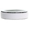 Round Soap Dish Made From Faux Leather In White Finish